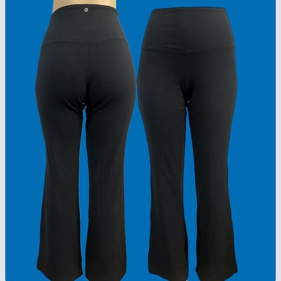 Victorias Secret Cotton High Waist Regular Length Flare leg leggings black XL - Picture 1 of 5